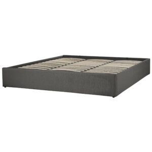 wohnli-moebel-suche-800000488632-1 POLSTERBETT 180/200cm Dunkelgrau Dinan Textil Beliani Möbel > Betten > Polsterbetten Grau