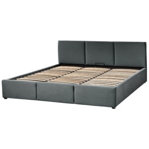 wohnli-moebel-suche-800000488636-1 POLSTERBETT 180/200cm Dunkelgrau Bousse Textil Beliani Möbel > Betten > Polsterbetten Grau