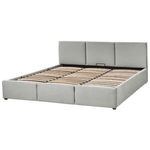 wohnli-moebel-suche-800000488639-1 POLSTERBETT 180/200cm Hellgrau Bousse Textil Beliani Möbel > Betten > Polsterbetten Grau