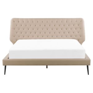 wohnli-moebel-suche-800000488647-1 BETT 160/200cm Beige Essonne Textil Beliani Möbel > Betten Beige