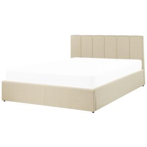 wohnli-moebel-suche-800000488673-1 POLSTERBETT 140/200cm Beige Dreux Textil Beliani Möbel > Betten > Polsterbetten Beige