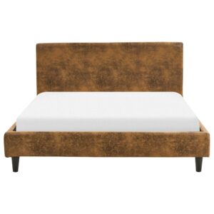 wohnli-moebel-suche-800000488674-1 POLSTERBETT 140/200cm Braun Fitou Textil Beliani Möbel > Betten > Polsterbetten Braun