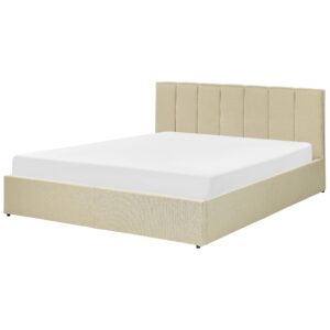 wohnli-moebel-suche-800000488682-1 POLSTERBETT 160/200cm Beige Dreux Textil Beliani Möbel > Betten > Polsterbetten Beige