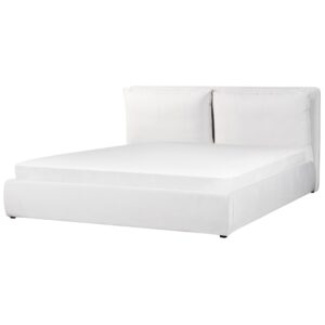 BETT 180/200cm Cremeweiß Bajonna Textil Beliani Möbel > Betten Weiß