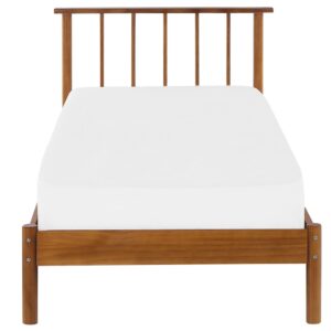 wohnli-moebel-suche-800000488798-1 HOLZBETT 90/200cm Heller Holzfarbton Barret Holz Beliani Möbel > Betten Braun