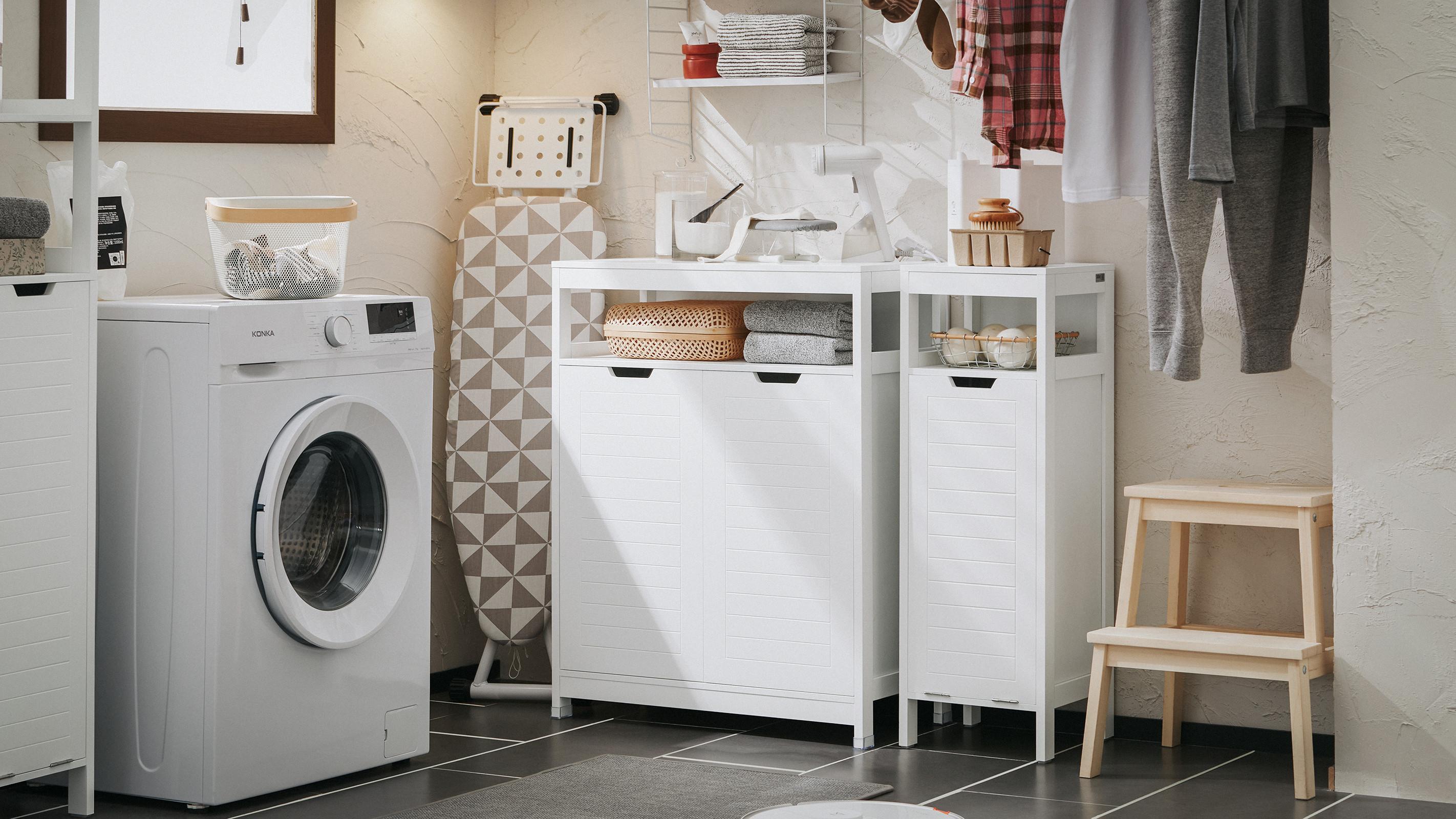 wohnli-moebel-suche-800000495548-1 BADEZIMMERSCHRANK Weiß Holzwerkstoff SoBuy Möbel > Schränke > Badezimmerschränke Weiß