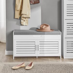 SCHUHBANK Weiß Holzwerkstoff SoBuy Garderoben > Garderobenbänke Weiß