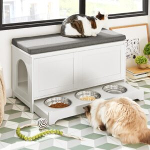 wohnli-moebel-suche-800000495924-1 KATZENHAUS Weiß Holzwerkstoff, Metall SoBuy Garderoben > Garderobenbänke Weiß