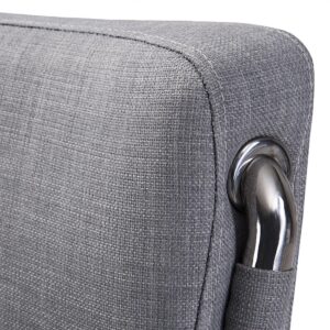 WASSERBETT 140/200cm Grau Paris Textil Beliani Möbel > Betten Grau