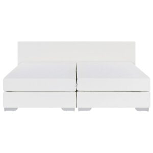 wohnli-moebel-suche-800000496266-1 BOXSPRINGBETT 180/200cm Weiß President Kunststoff Beliani Möbel > Betten > Boxspringbetten Weiß
