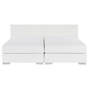 wohnli-moebel-suche-800000496274-1 BOXSPRINGBETT 160/200cm Weiß President Kunststoff Beliani Möbel > Betten > Boxspringbetten Weiß