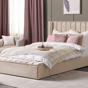 wohnli-moebel-suche-800000496313-1 POLSTERBETT 180/200cm Beige Noyers Textil Beliani Möbel > Betten > Polsterbetten Beige