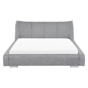 WASSERBETT 160/200cm Hellgrau Nantes Textil Beliani Möbel > Betten Grau
