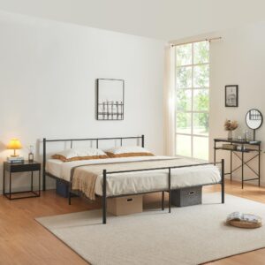 METALLBETT Laos Metall [en.casa] Möbel > Betten Schwarz