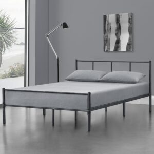 METALLBETT Laos Metall [en.casa] Möbel > Betten Grau