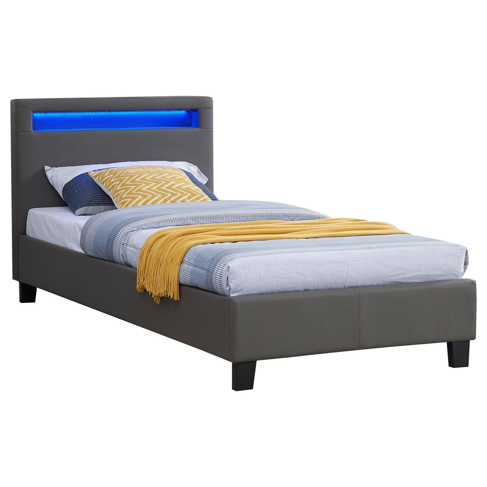 wohnli-moebel-suche-800000497899 Wohnli Möbelsuche - POLSTERBETT MIT LED MANDALAY 90x200 cm grau