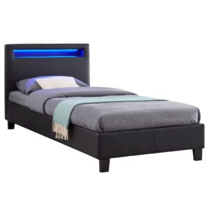 wohnli-moebel-suche-800000497902 Wohnli Möbelsuche - POLSTERBETT MIT LED MANDALAY 90x200 cm schwarz