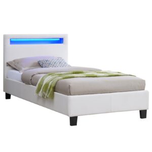 wohnli-moebel-suche-800000497905 Wohnli Möbelsuche - POLSTERBETT MIT LED MANDALAY 90x200 cm weiß