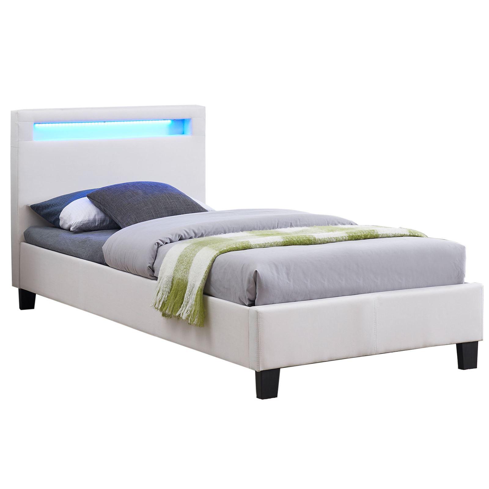 wohnli-moebel-suche-800000497911 Wohnli Möbelsuche - POLSTERBETT MIT LED HIMALAYA 90x200 cm weiß