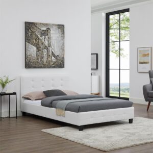 wohnli-moebel-suche-800000497918-1 POLSTERBETT BRIGHTON 120x200 cm weiß Textil CARO-Möbel Möbel > Betten > Polsterbetten Weiß