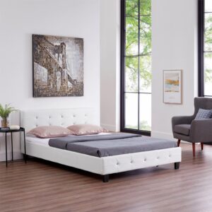 wohnli-moebel-suche-800000497919-1 POLSTERBETT KINGSTON 140x200 cm weiß Textil CARO-Möbel Möbel > Betten > Polsterbetten Weiß
