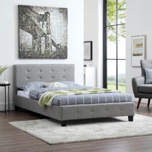 wohnli-moebel-suche-800000497921-1 POLSTERBETT NEBRASKA 120x200 cm grau Textil CARO-Möbel Möbel > Betten > Polsterbetten Grau