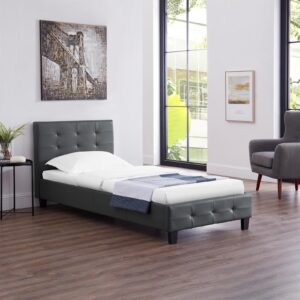 wohnli-moebel-suche-800000497927-1 POLSTERBETT LIVERPOOL 90x200 cm grau Textil CARO-Möbel Möbel > Betten > Polsterbetten Grau