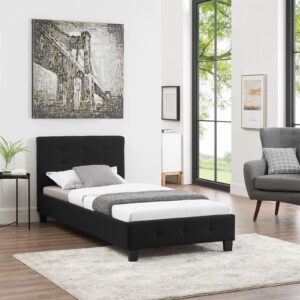 POLSTERBETT OHIO 90x200 cm schwarz Textil CARO-Möbel Möbel > Betten > Polsterbetten Schwarz