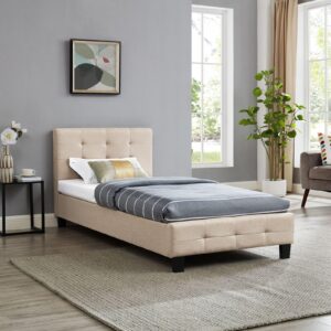 POLSTERBETT OHIO 90x200 cm beige Textil CARO-Möbel Möbel > Betten > Polsterbetten Beige