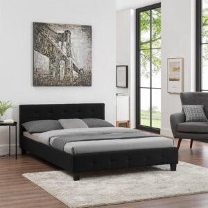 wohnli-moebel-suche-800000497939-1 POLSTERBETT IOWA 140x200 cm schwarz Textil CARO-Möbel Möbel > Betten > Polsterbetten Schwarz