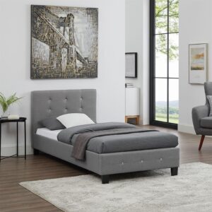 wohnli-moebel-suche-800000497949-1 POLSTERBETT DELAWARE 90x200 cm grau Textil CARO-Möbel Möbel > Betten > Polsterbetten Grau