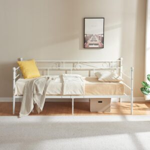 TAGESBETT Granada mit Matratze Textil [en.casa] Möbel > Betten Weiß
