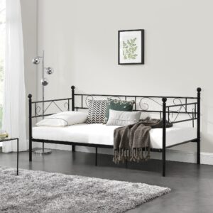 TAGESBETT Granada Metall [en.casa] Möbel > Betten Schwarz