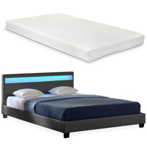 wohnli-moebel-suche-800000498971 Wohnli Möbelsuche - POLSTERBETT Paris mit Matratze und LED-Beleuchtung