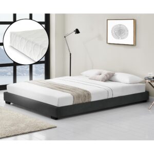 POLSTERBETT Solingen mit Matratze Textil Corium Möbel > Betten > Polsterbetten Schwarz