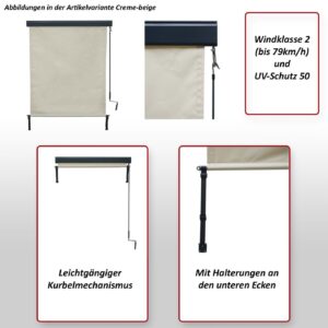 wohnli-moebel-suche-800000499371-1 VERTIKALMARKISE Cremeweiß Textil MCW Garten & Outdoor > Sonnen- & Sichtschutz Weiß