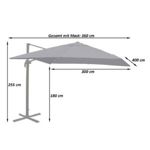 wohnli-moebel-suche-800000499761-1 AMPELSCHIRM Cremeweiß 300/400 cm Textil MCW Garten & Outdoor > Sonnen- & Sichtschutz > Sonnen- & Ampelschirme Weiß