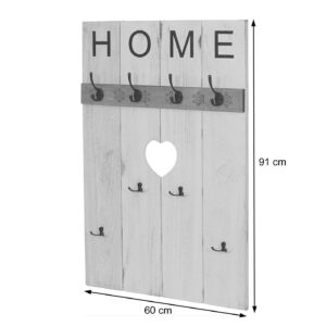 WANDGARDEROBE HOME SHABBY-LOOK Braun Holz MCW Garderoben > Garderobenpaneele Braun