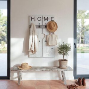 WANDGARDEROBE HOME SHABBY-LOOK Cremeweiß Holz MCW Garderoben > Garderobenpaneele Weiß