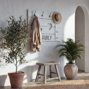 wohnli-moebel-suche-800000500164-1 WANDGARDEROBE FAMILY SHABBY-LOOK Cremeweiß Holz MCW Garderoben > Garderobenpaneele Weiß