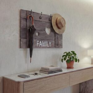 WANDGARDEROBE FAMILY SHABBY-LOOK Braun Holz MCW Garderoben > Garderobenpaneele Braun