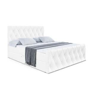 Wohnli Möbelsuche - BOXBETT AMAY-Z - 180x200 cm - H3 - Weiß Hochglanz