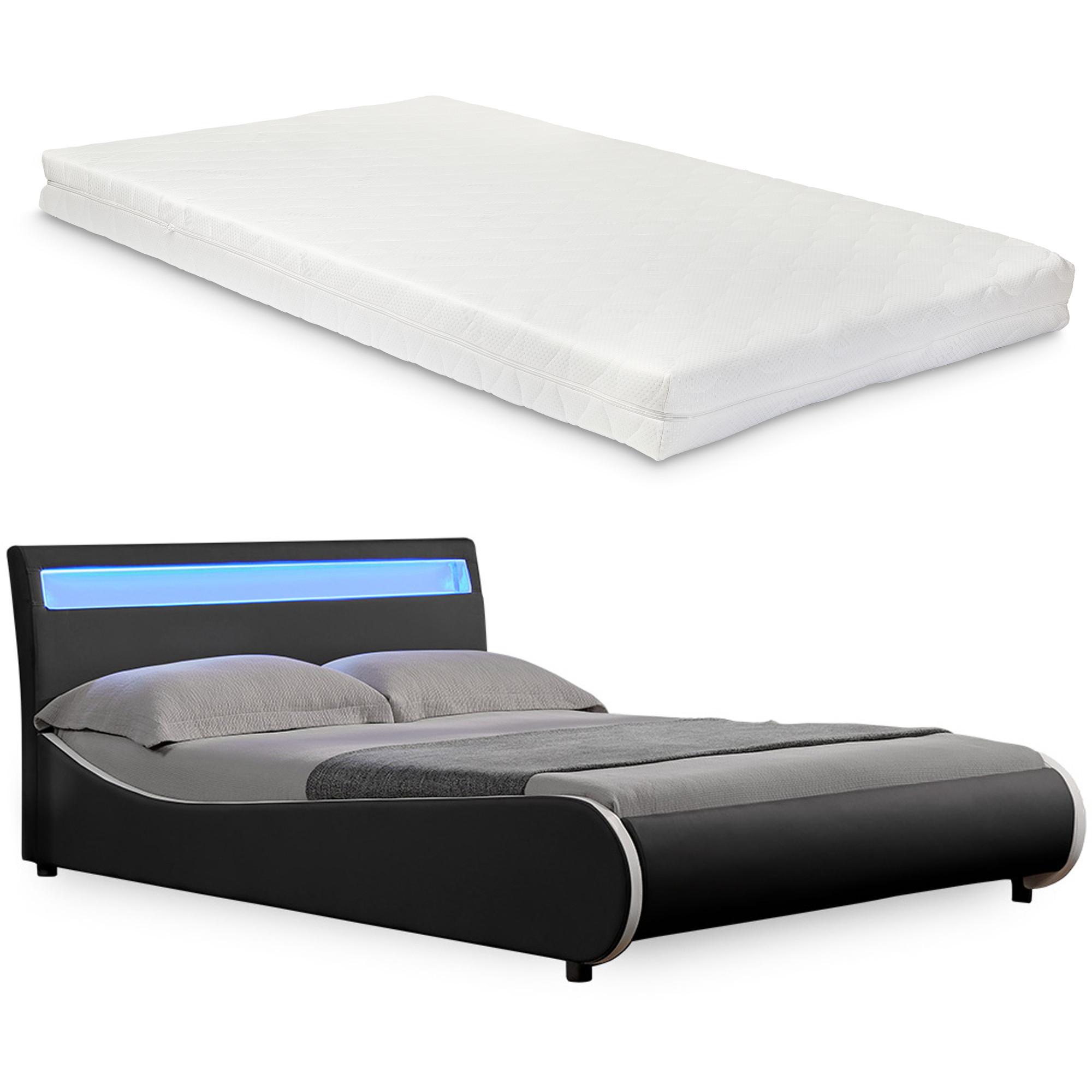 wohnli-moebel-suche-800000500789 Wohnli Möbelsuche - POLSTERBETT Valencia mit Matratze und LED-Beleuchtung