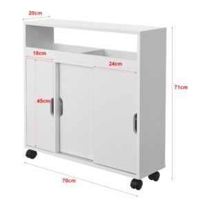 SEITENSCHRANK Lumijoki Holzwerkstoff [en.casa] Möbel > Schränke > Badezimmerschränke Weiß