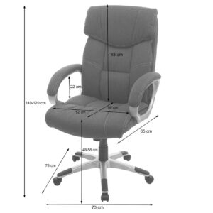 wohnli-moebel-suche-800000502026-1 BÜROSTUHL Schwarz Textil MCW Möbel > Stühle > Bürostühle > Chefsessel Schwarz