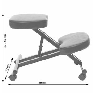 wohnli-moebel-suche-800000502164-1 KNIESTUHL ROLLBAR Grau Textil MCW Möbel > Sessel > Hocker Grau