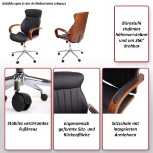 wohnli-moebel-suche-800000502201-1 BÜROSTUHL Cremeweiß Holz MCW Möbel > Stühle > Bürostühle > Chefsessel Weiß