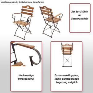 BIERGARTENSTUHL Braun Holz MCW Garten & Outdoor > Gartenmöbel > Gartenstühle Braun