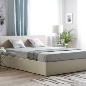 wohnli-moebel-suche-800000502964-1 POLSTERBETT 160/200cm Beige Orbey Textil Beliani Möbel > Betten > Polsterbetten Beige
