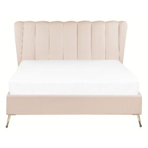 POLSTERBETT 140/200cm Beige Miribel Textil Beliani Möbel > Betten > Polsterbetten Beige